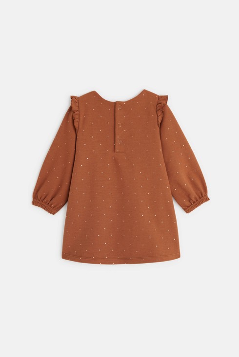 Flanellkleid Sternbild Braun Baby Mädchen 2
