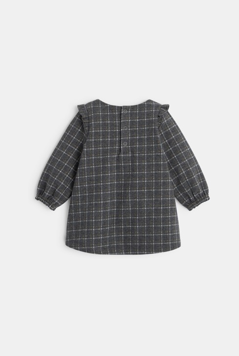 Vestit de franel·la de quadres negre bebè nena 2