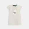 Robe pull tricot irisé ourson beige bébé fille