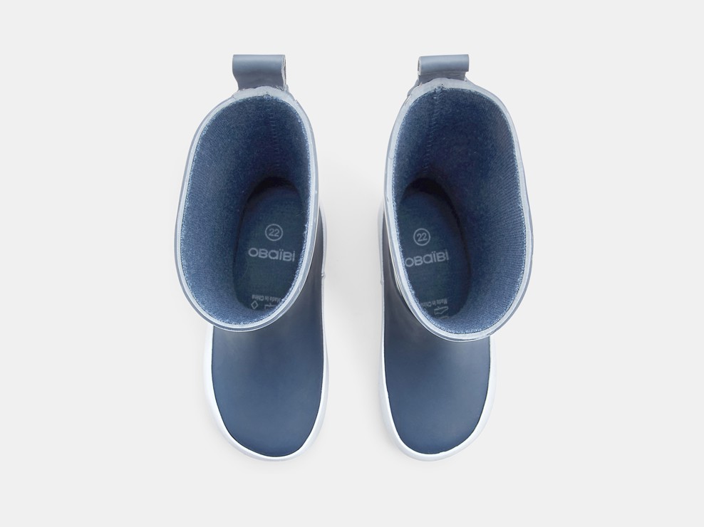 Bottes de pluie rayées bleu bébé garçon 2