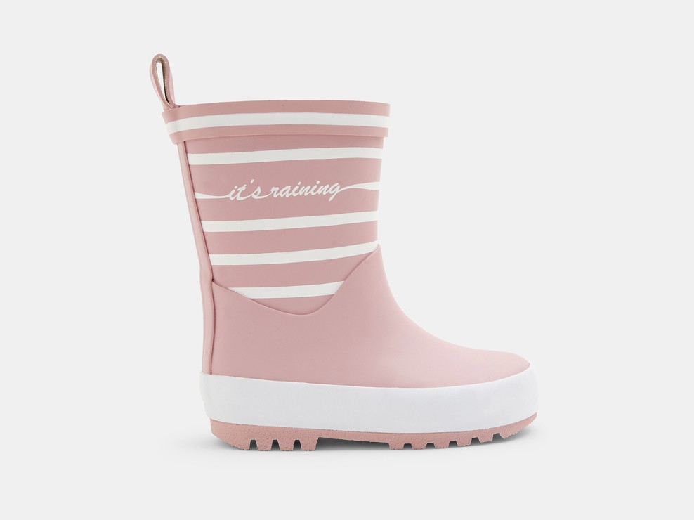 Gestreifte Regenstiefel Rosa Baby Mädchen 1