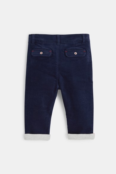Whimsical velvet pants with turn-ups Okaïdi & Obaïbi