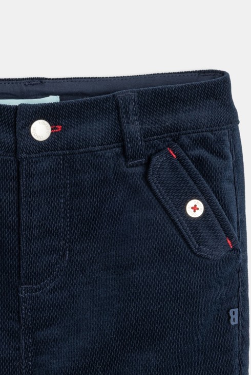 Modische Samthose mit Revers Blau Baby Jungen 2