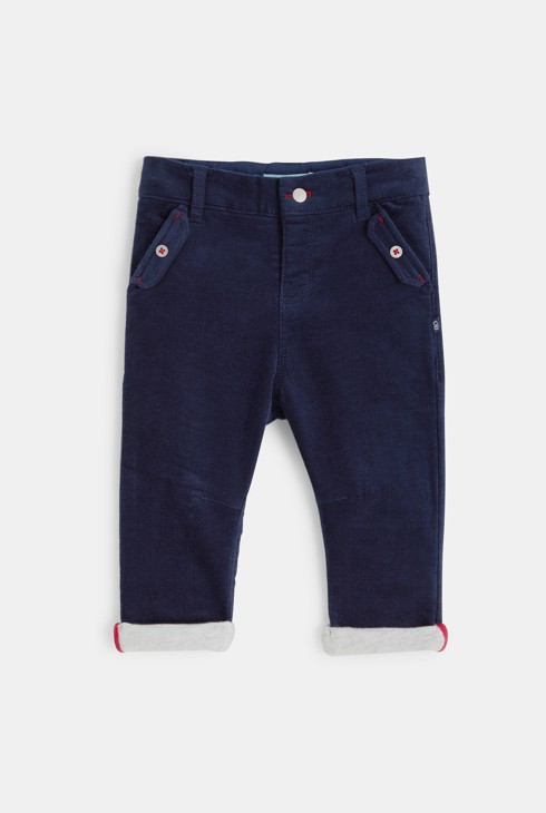 Whimsical velvet pants with turn-ups 1