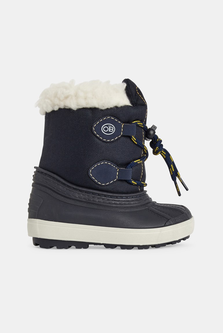 Botte de neige fourrée bleu bébé garçon 1