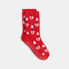 Chaussettes antidérapantes fantaisie rouges garçon