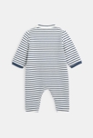 Combi longue rayée en maille bleu naissance 3