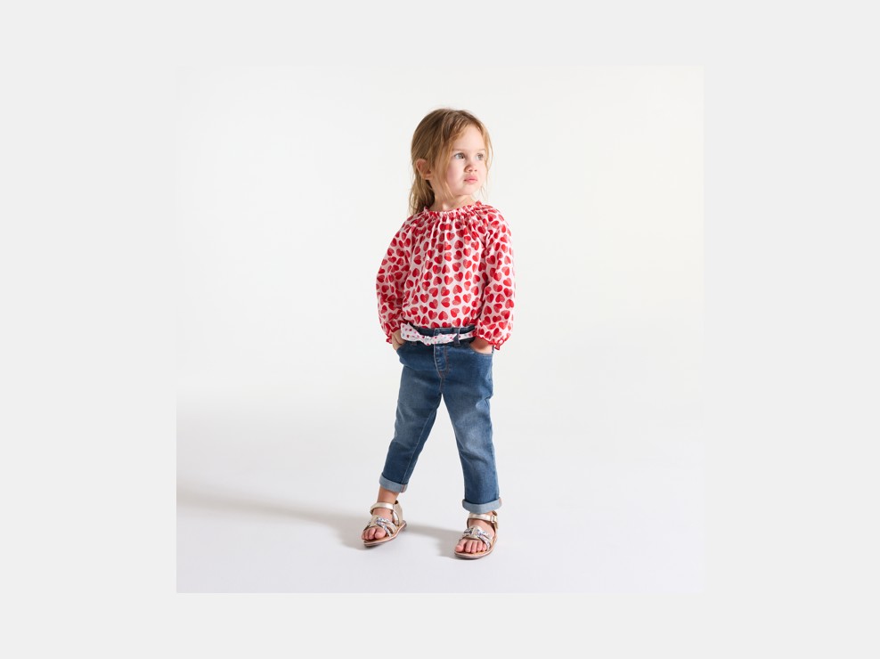 Jean ultra stretch bleu bébé fille 1