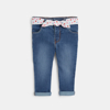 Jean ultra stretch bleu bébé fille