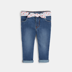 Baby girl's ultra stretchy blue jeans 1