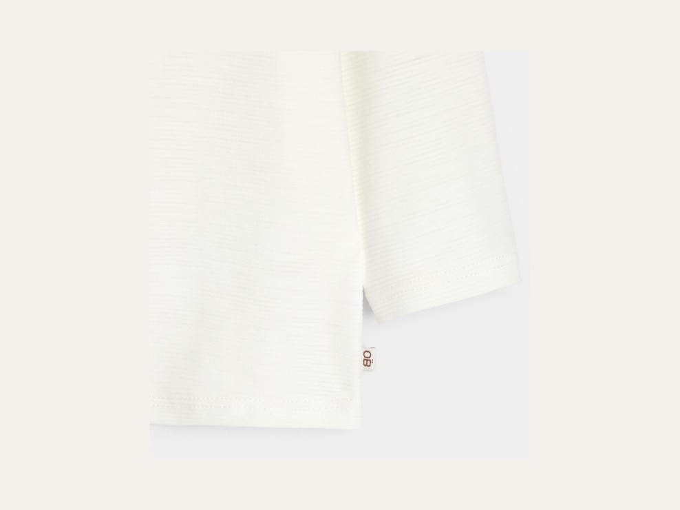 Camiseta tunecina de algodón flameado con parches blanca bebé niño 2