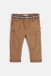 Pantalon toile chevrons multipoches marron bébé garçon 2