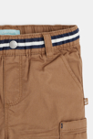 Pantalon toile chevrons multipoches marron bébé garçon 3
