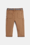 Pantalon toile chevrons multipoches marron bébé garçon 4