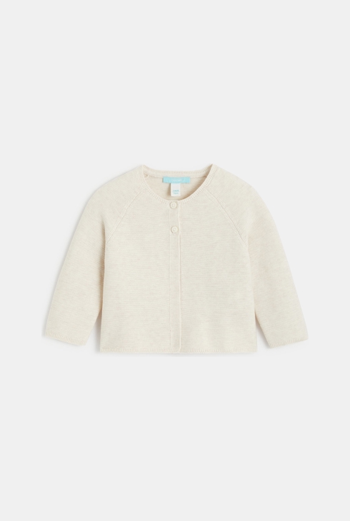 Strickjacke mit Revers Beige Baby Mädchen 1