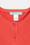 Cardigan rosa lavorato a maglia con risvolto per neonata 2