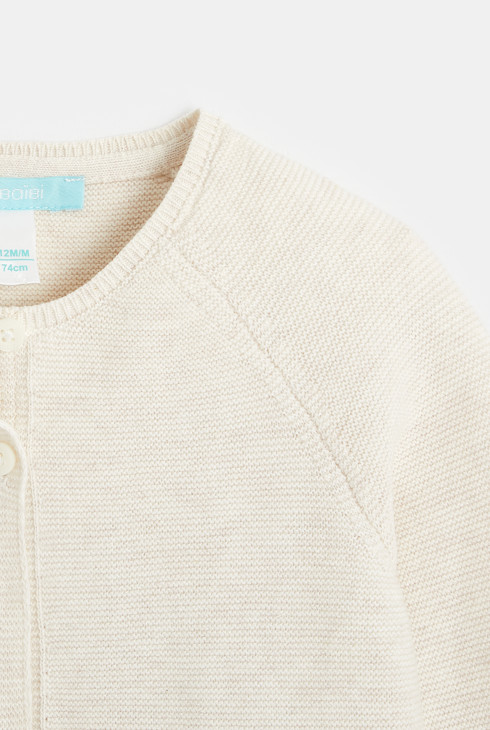 Strickjacke mit Revers Beige Baby Mädchen 2