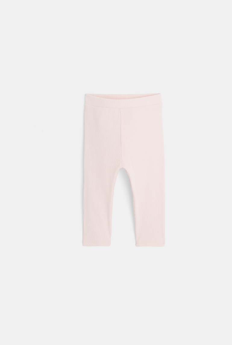 Legging uni rose bébé fille 1