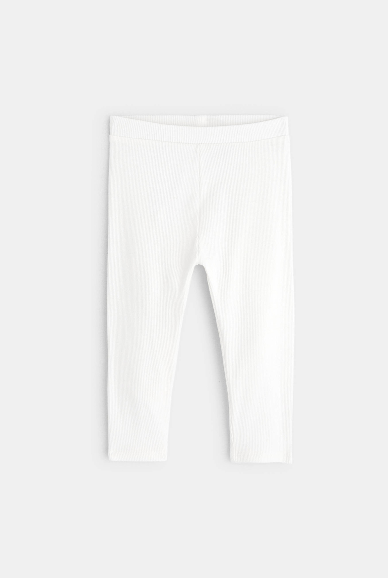 Legging uni blanc bébé fille 1