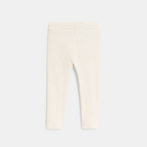 Effen beige legging voor babymeisjes 1