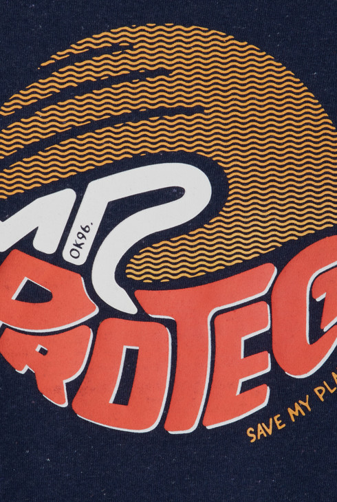 T-shirt à motif coton recyclé bleu garçon 2