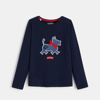 T-shirt scottish brodé Chipie bleu fille