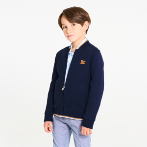 Teddy sweatshirt met rits blauw jongen 1