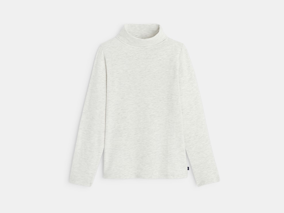 Langärmeliges Rollkragen-T-Shirt Weiß Jungen 1