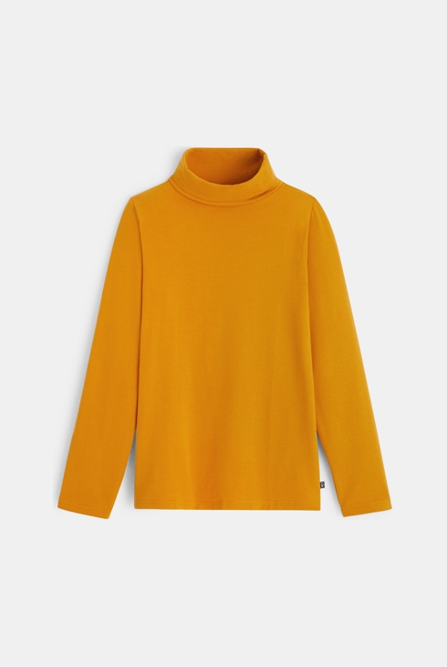 Langärmeliges Rollkragen-T-Shirt Gelb Jungen 1