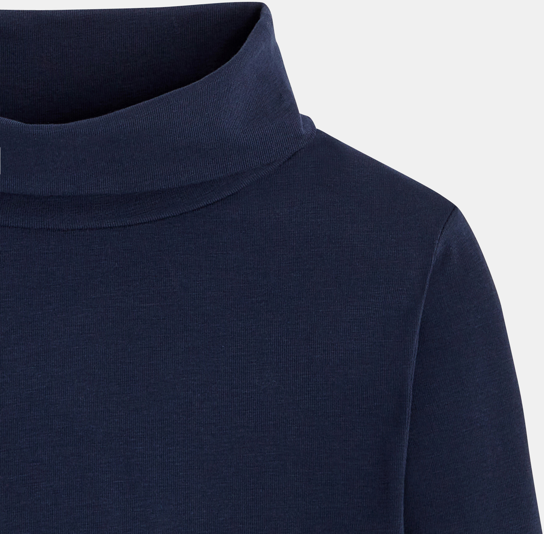 Plava majica dugih rukava s rol kragnom za dječake 2