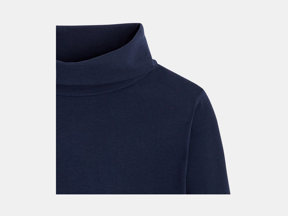 T-shirt col roulé manches longues bleu garçon 2