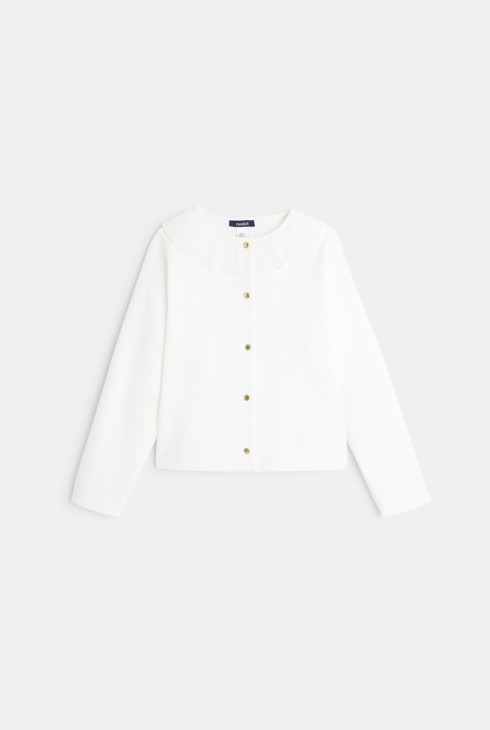 Cardigan with a collaret collar 2