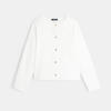 Cardigan à col collerette blanc fille