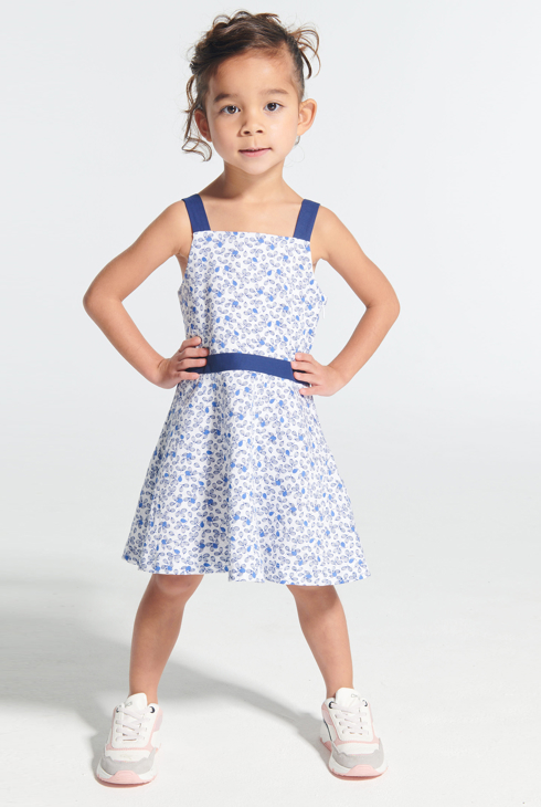 Obleka z naramnicami in kratka majica, 2 v 1 bela deklica 1