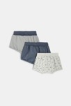 gebreid shirt savane (set van 3) blauw geboorte 3