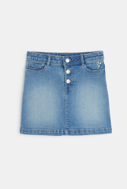 Krilo iz jeansa s pasom modra deklica 2