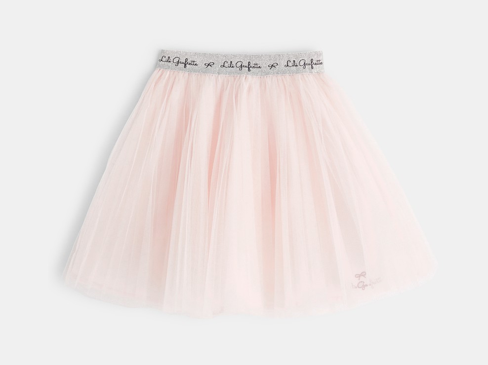 Falda de tul Lili Gaufrette rosa niña 1
