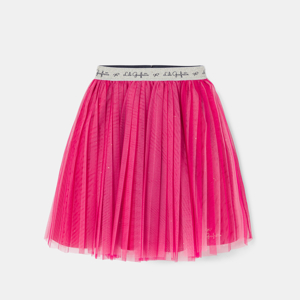 Roze petticoat van tule met Lili Gaufrette-print voor meisjes 1