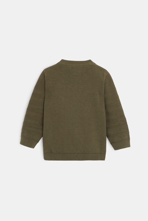 Modische Strickjacke mit Reißverschluss Grün Baby Jungen 2