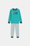Pyjama 2 pièces en jersey bleu garçon