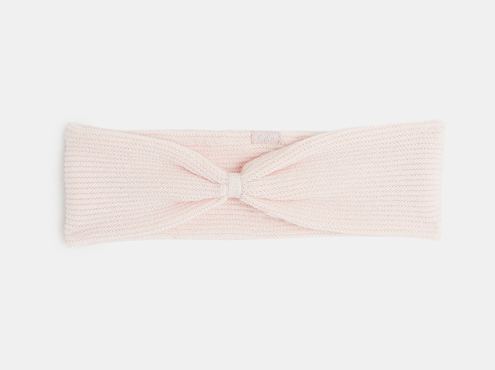 Stirnband aus Rippstrick Rosa Geburt 1