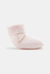 Chaussettes côtelées à revers roses naissance