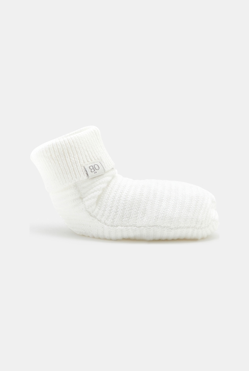 Gerippte Socken mit Bündchen Weiß Geburt 1