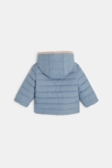 Doudoune légère zippée déperlante avec capuche bleu bébé garçon 4