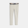 Pantalon chino ceinturé en toile beige garçon