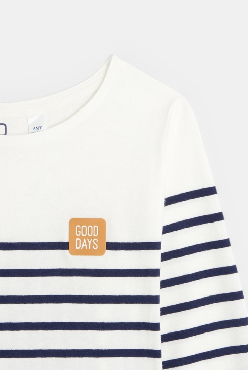 Matrosen-T-Shirt mit der Aufschrift „Good Days“ Blau Jungen
