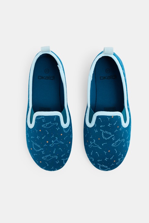 Chaussons dinosaures bleu garçon 2
