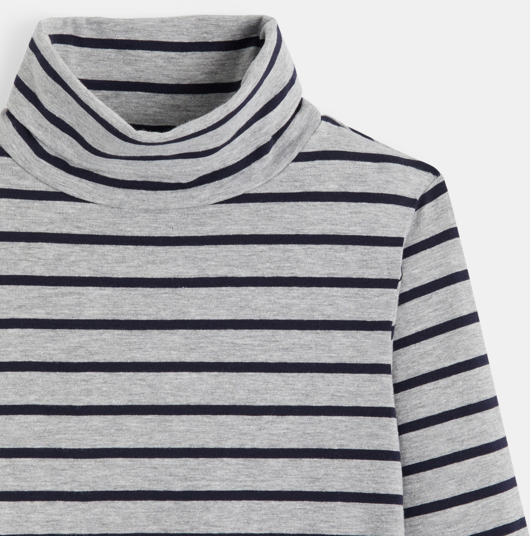 Siva majica s rol ovratnikom za dječake 2