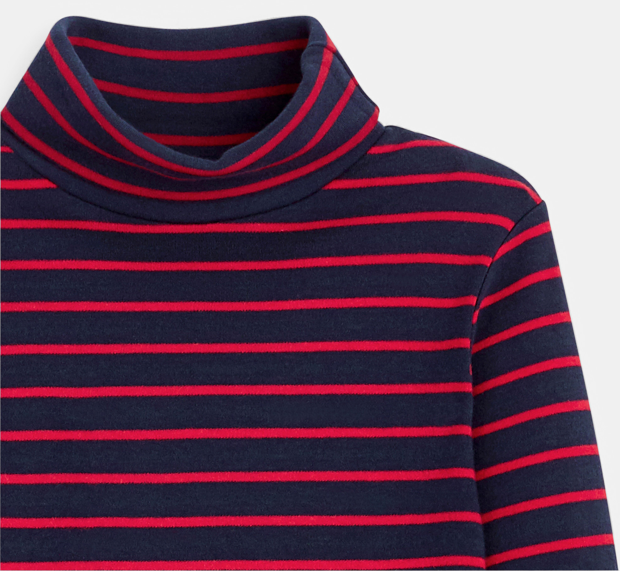 Crvena majica s rol ovratnikom za dječake 2