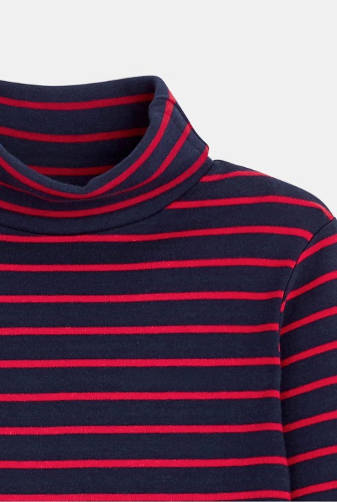 Striped turtleneck t-shirt 2